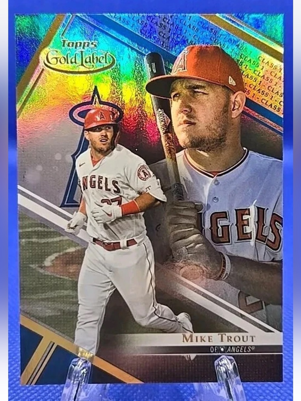 Mike Trout 2021 Topps Gold Label  
Arigels Insert Baseball Card